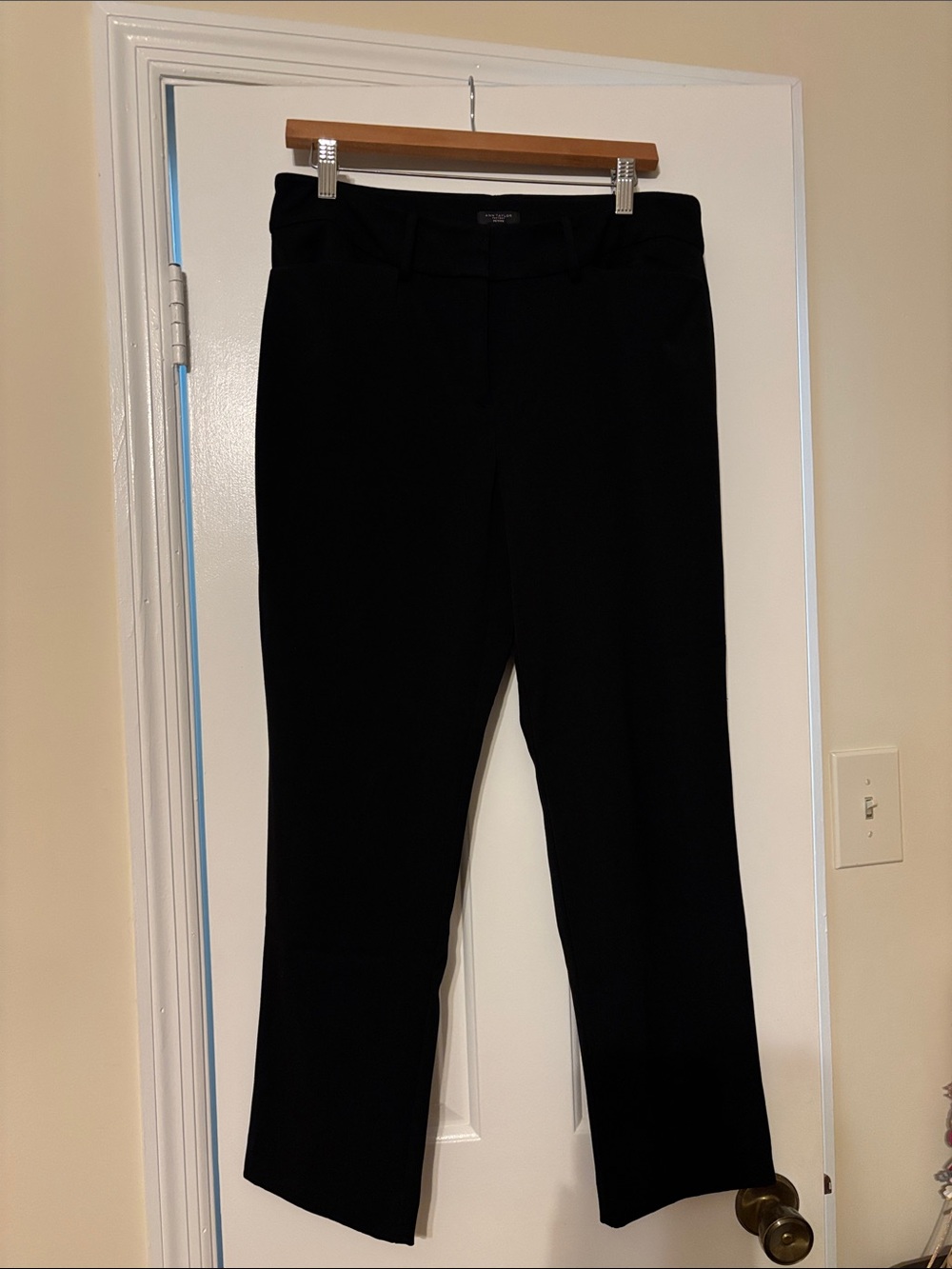 Ann Taylor Factory Black Straight-Leg Trousers